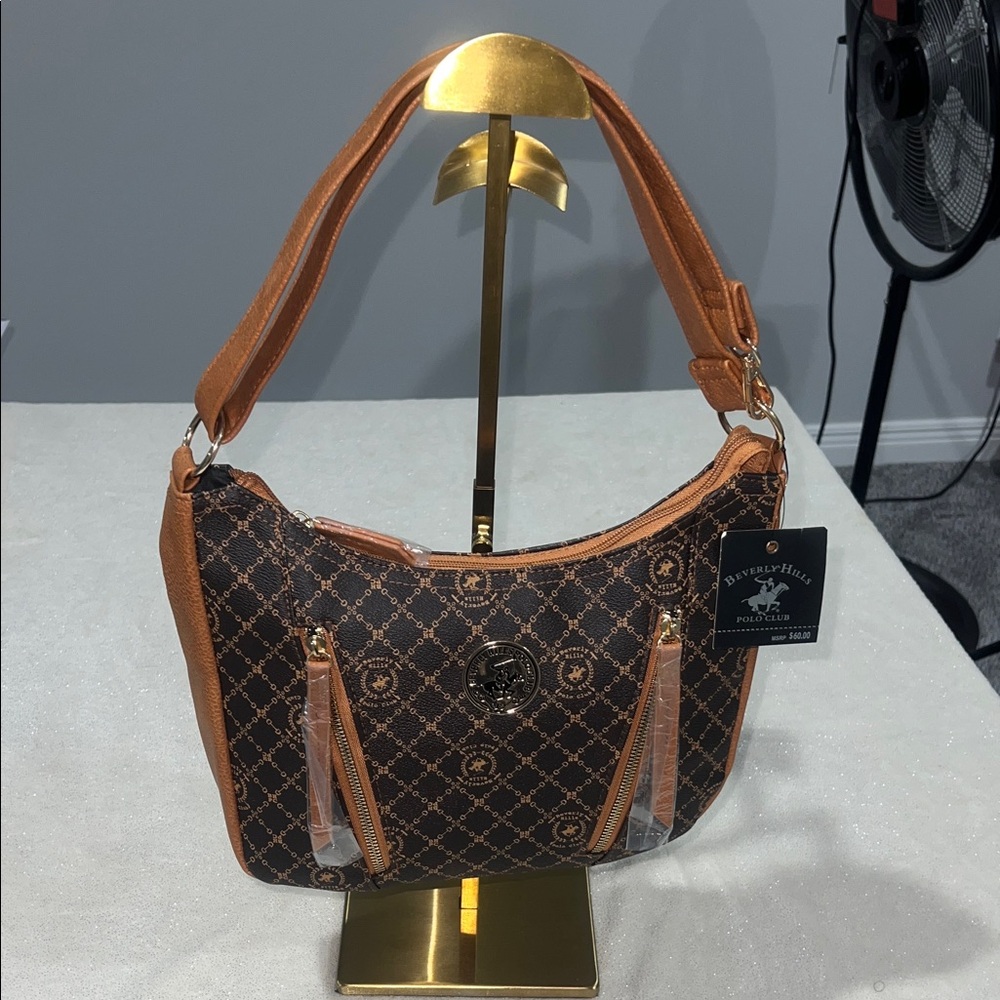 Beverly Hills Polo Club Brown Shoulder Bag NWT